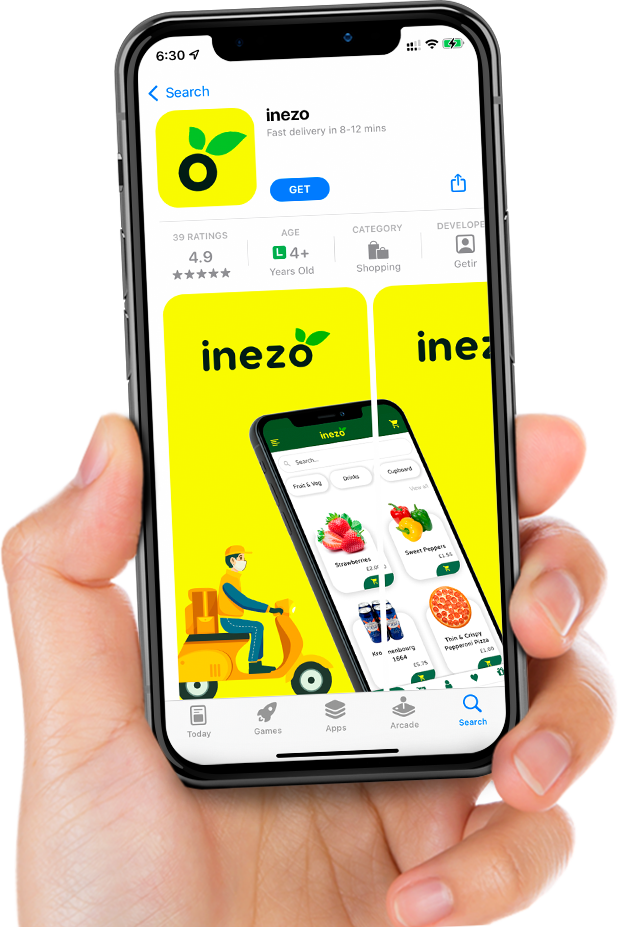 How do I download and use the Inezo app for ordering?